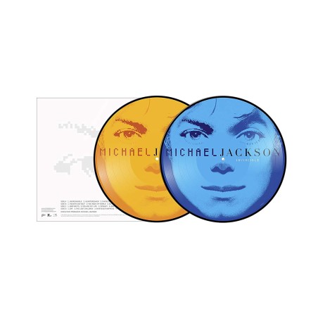 Jackson, Michael - Invincible - 2 LPs 180 Gr. (Blue & Yellow Picture Disc Vinyl Edition)