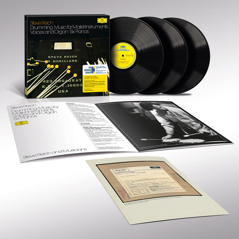 Reich, Steve - Drumming: Music For Mallet Instruments, Voices, Organ & Six Pianos - 3 LP Box-set