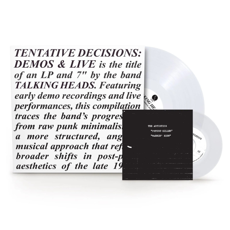 Talking Heads - Tentative Decisions 1974 - 1976 - LP (RSD Black Friday 2025 Clear Vinyl Edition)