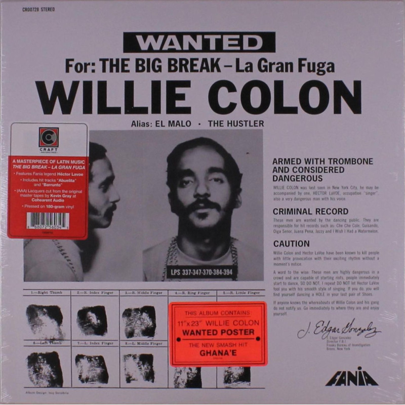 Colon, Willie - The Big Break / La Gran Fuga - LP 180 Gr.