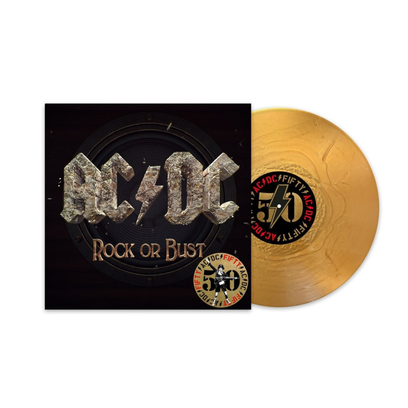 ACDC - Rock Or Bust - LP 180 Gr. (50th Anniversary Limited Gold Vinyl Edition + Artwork Print)