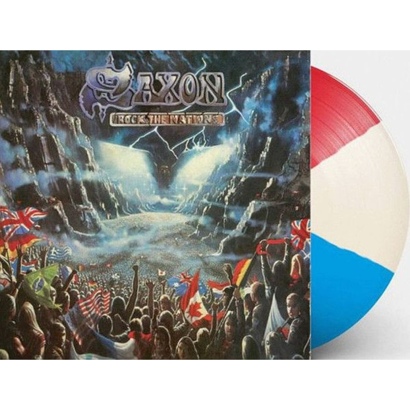 Saxon - Rock The Nations - LP (Limited Red White Blue Vinyl Edition)
